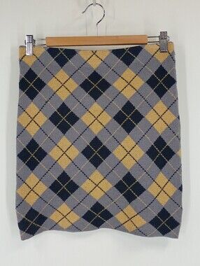 Active USA Argyle Knit Mini Skirt